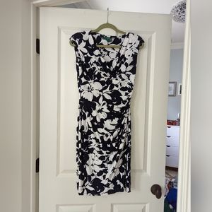Ralph Lauren navy blue and white dress